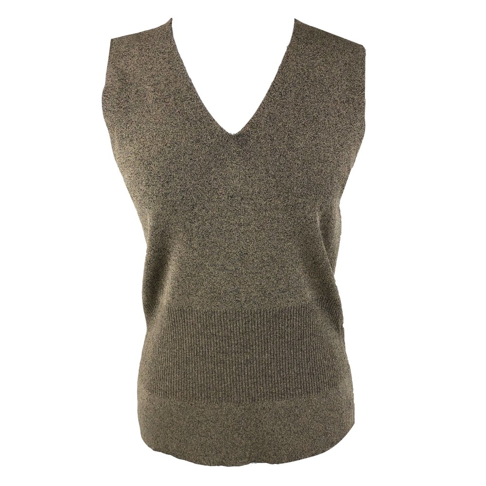 Ann Taylor Toffee V-Neck Knit Sleeveless Top